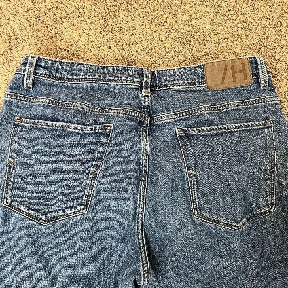 Selected Homme Mens Jeans 36 X 34 Indigo Med Blue Wide Kobe Vintage Wash RIM-AFO - Picture 3 of 16